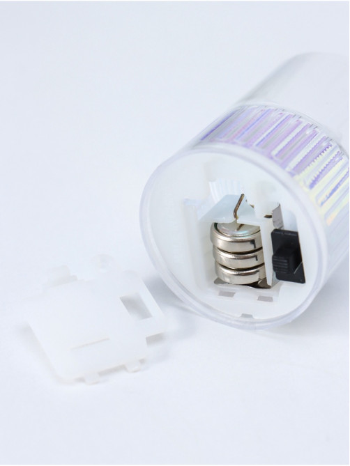 Светодиодная свеча LED - ночник RISALUX «Полосы», 3×LR1130, прозрачный, перламутр, 3.7×3.7×4.5 см