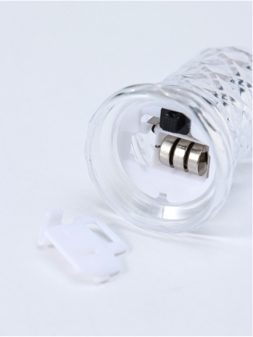 Светодиодная свеча LED - ночник RISALUX «С подтёками, грани», 3×LR41, прозрачный, 3.5×3.5×7 см