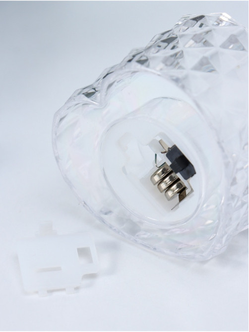 Светодиодная свеча LED - ночник RISALUX «В сердце», от батареек 3×LR1130, прозрачный, 6.7×6.5×3.8 см