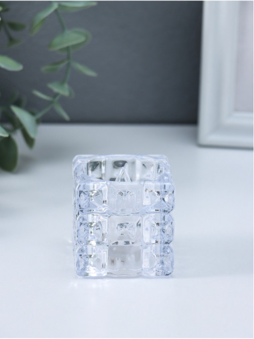 Светодиодная свеча LED - ночник RISALUX «В кубе», 3×LR1130, прозрачный, 4.7×4.7×4.7 см