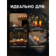 Светодиодная свеча «Серебристая», 18×5.5 см, от батареек AAx2, свечение тёплое белое