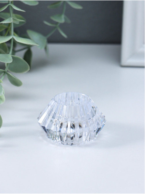 Светодиодная свеча LED - ночник RISALUX «В чаше», от батареек 3×LR1130, прозрачный, 6×6×4 см