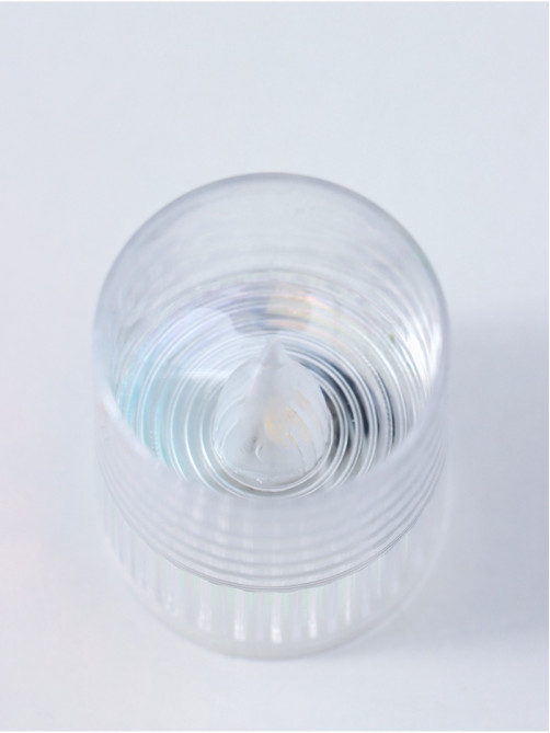 Светодиодная свеча LED - ночник RISALUX «Полосы», 3×LR1130, прозрачный, перламутр, 3.7×3.7×4.5 см