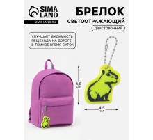 Светоотражающий элемент «Капибара», двусторонний, 4.5×4.8 см, салатовый