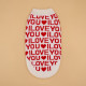 Свитер для животных ILOVEYOU, размер 2XL, ДС 34, ОШ 34, ОГ 32-51 см, белый, красный