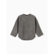 Свитшот детский флисовый MINAKU: Fleece Soft, серый, рост 104-110 см