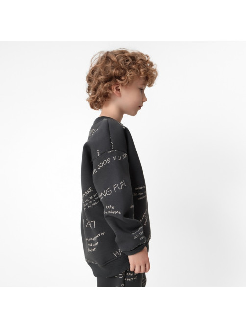 Свитшот детский с начёсом KAFTAN: Level up, серый, размер 28 (86-92 см)