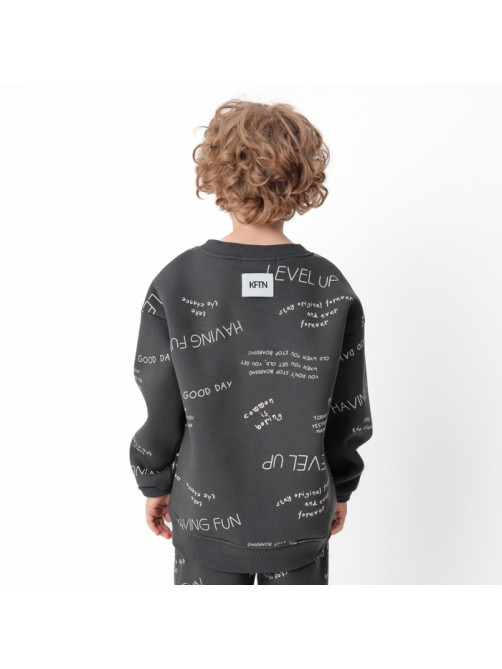 Свитшот детский с начёсом KAFTAN: Level up, серый, размер 28 (86-92 см)