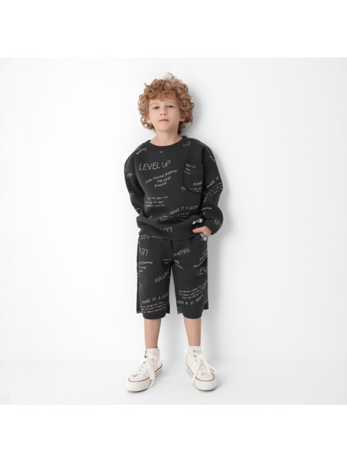 Свитшот детский с начёсом KAFTAN: Level up, серый, размер 28 (86-92 см)