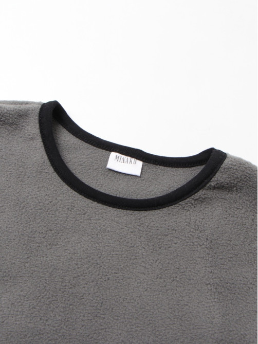Свитшот детский флисовый MINAKU: Fleece Soft, серый, рост 128-134 см