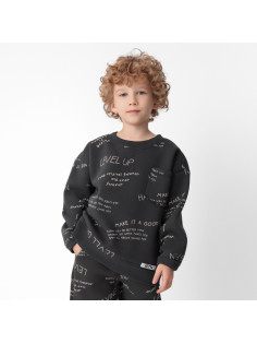 Свитшот детский с начёсом KAFTAN: Level up, серый, размер 28 (86-92 см)