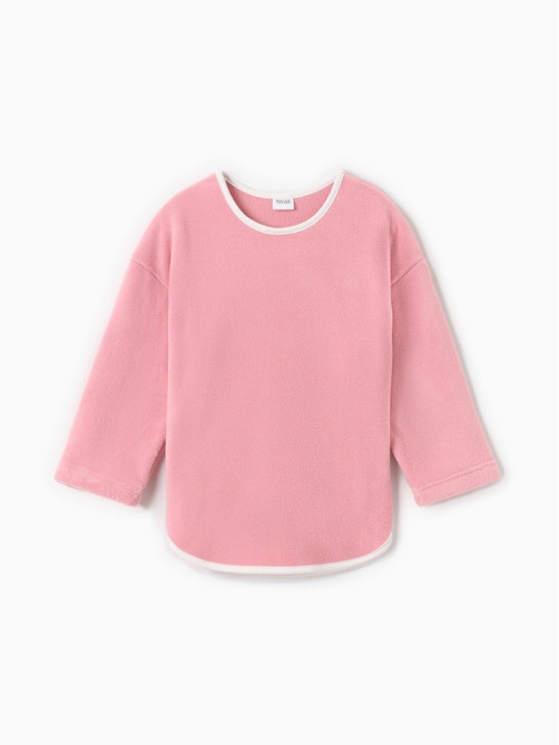 Свитшот для девочки флисовый MINAKU: Fleece Soft, розовый, рост 92-98 см
