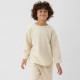 Свитшот детский флисовый MINAKU: Fleece Soft, бежевый, рост 116-122 см