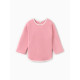 Свитшот для девочки флисовый MINAKU: Fleece Soft, розовый, рост 104-110 см
