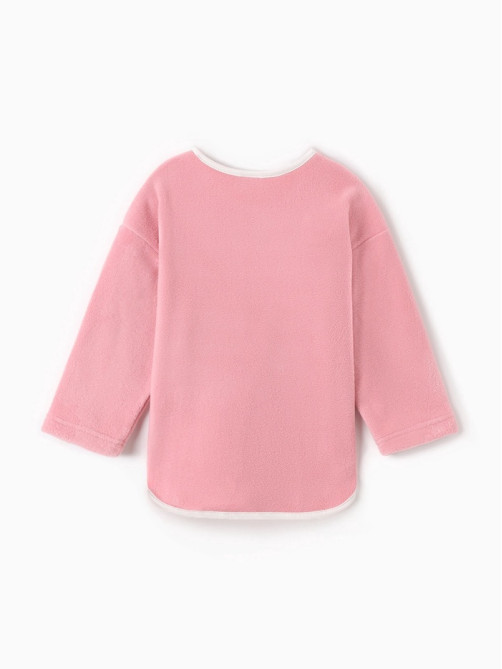 Свитшот для девочки флисовый MINAKU: Fleece Soft, розовый, рост 116-122 см