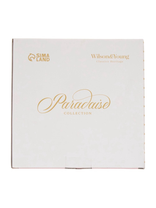 Тарелки WY Paradise, d=25.5 см, набор 2 шт., фарфор, белые, розовые
