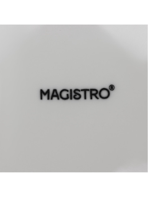 Тарелки Magistro Basic bistro, d=22 см, набор 6 шт., фарфор, белые