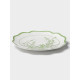 Тарелка десертная WY Bloomware. d=20 см, фарфор, белая, зелёная