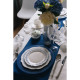 Тарелка WY Royal blue, d=26.5 см, фарфор, белая