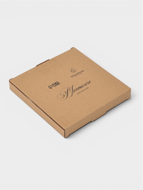 Тарелка десертная WY Bloomware. d=20 см, фарфор, белая, зелёная