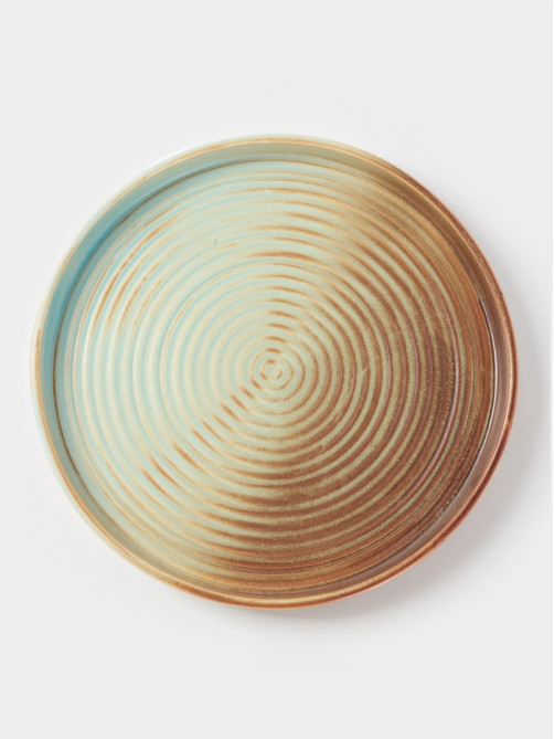 Тарелка обеденная Magistro Sand Ripples, d=26.5 см, фарфор, голубая