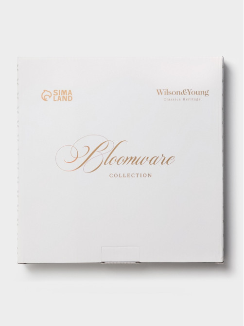 Тарелка обеденная WY Bloomware. d=27 см, фарфор, белая, зелёная