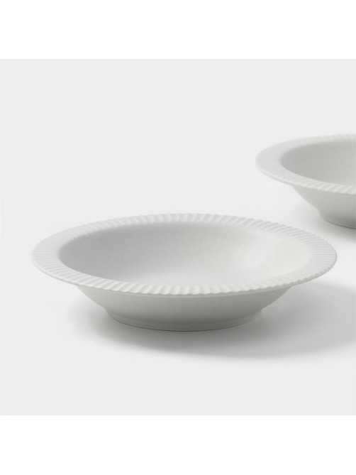 Тарелки Magistro Jarwah Lausanne, 550 мл, 21.3×4 см, глубокие, набор 2 шт., фарфор, серые
