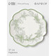 Тарелка обеденная WY Bloomware. d=27 см, фарфор, белая, зелёная
