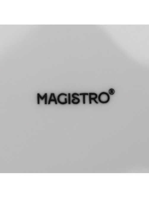 Тарелки Magistro Mien, d=21 см, набор 6 шт., фарфор, белые