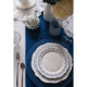 Тарелка WY Royal blue, d=20 см, фарфор, белая