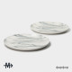 Тарелки Magistro Real Marble, d=21 см, набор 2 шт., фарфор, белые