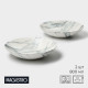 Тарелки глубокие Magistro Real Marble, 800 мл, 21×4.7 см, набор 2 шт., фарфор, белые
