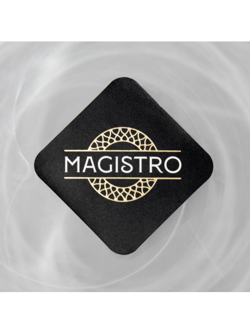 Десертная тарелка Magistro «Смоук», 20.5×2.2, стекло, белая, прозрачная