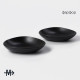 Набор тарелок фарфоровых Magistro Carbon, 21×18.5 см, 2 шт., цвет чёрный