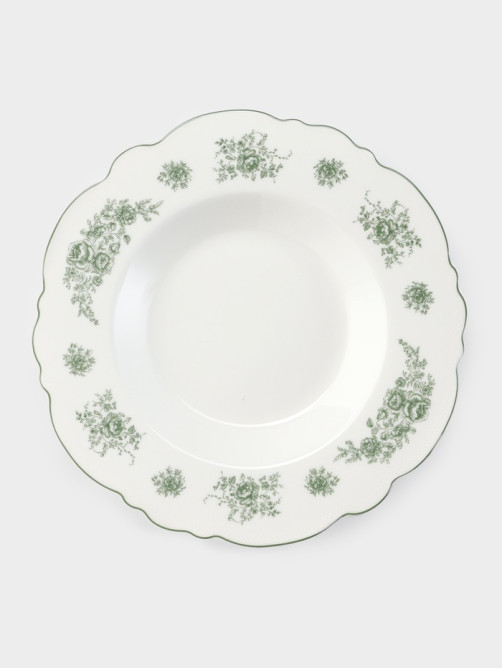 Тарелка глубокая WY Emerald Essence, 200 мл, d=21.5 см, фарфор, белая