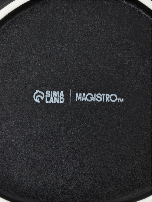 Набор тарелок фарфоровых Magistro Carbon, 21×18.5 см, 2 шт., цвет чёрный