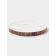 Тарелка Magistro Wood, d=20 см, фарфор, коричневая