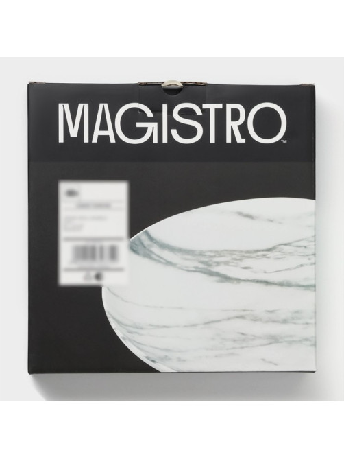 Тарелки Magistro Real Marble, d=21 см, набор 2 шт., фарфор, белые