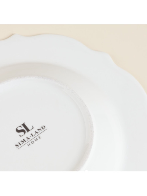 Тарелки глубокие SL Home «Аманде», d=23 см, 300 мл, набор 2 шт., фарфор, белые