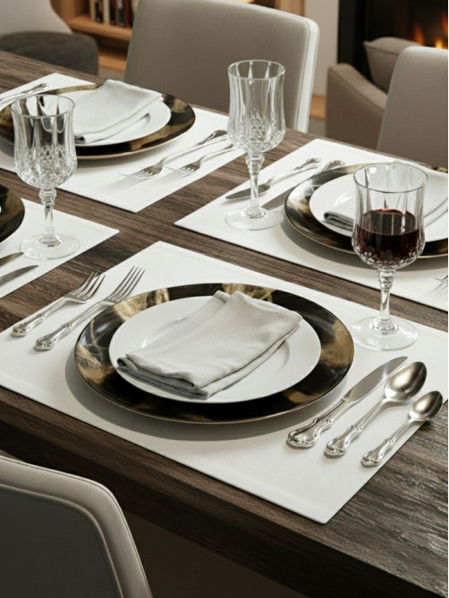 Тарелка подстановочная Magistro Brown Marble, d=33 см, стекло, коричневая