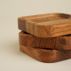 Набор тарелок - подставок SL Home, 10×10×2 см, 3 шт., дуб