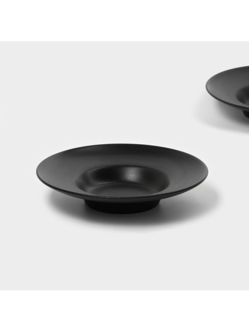 Набор тарелок для пасты Magistro Carbon, d=21 см, 2 шт., фарфор, чёрный