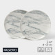 Тарелки Magistro Real Marble, d=21 см, набор 2 шт., фарфор, белые