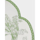 Тарелка обеденная WY Bloomware. d=27 см, фарфор, белая, зелёная