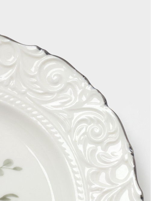 Тарелка десертная WY Floral Laceware, d=20 см, фарфор, белая