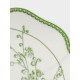 Тарелка десертная WY Bloomware. d=20 см, фарфор, белая, зелёная