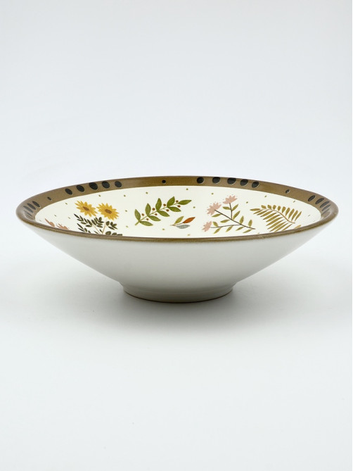 Тарелка керамическая глубокая «Флора», 20×5.5 см, Dolce Ceramo