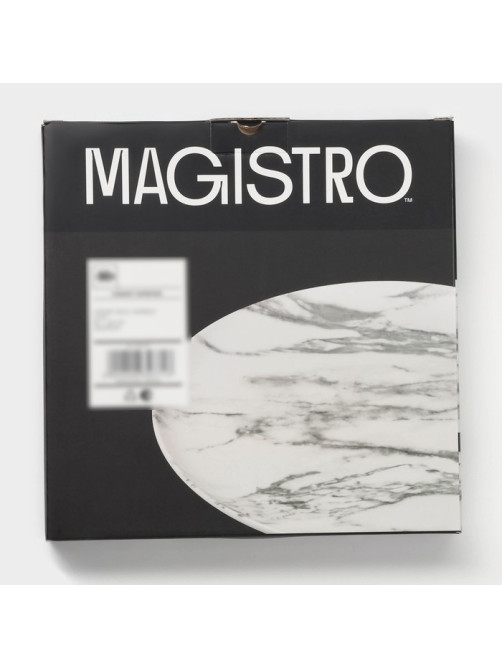 Тарелки Magistro Real Marble, d=26 см, набор 2 шт., фарфор, белые