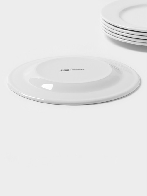 Тарелки Magistro Basic bistro, d=27 см, набор 6 шт., фарфор, белые