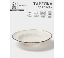 Тарелка глубокая Magistro Alpine Frost, 380 мл, 23×22.7×5 см, фарфор, белая
